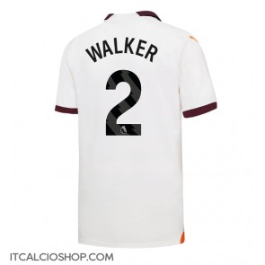 Manchester City Kyle Walker #2 Seconda Maglia 2023-24 Manica Corta